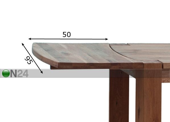 Удлиняющая панель для стола Philadelphia 50x95 cm размеры