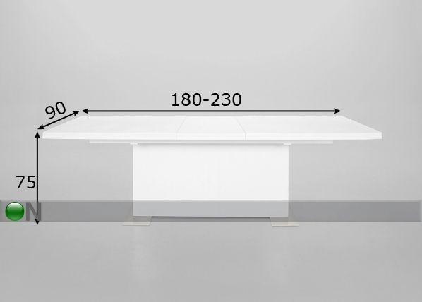 Удлиняющийся обеденный стол Brick 90x180-230 см размеры