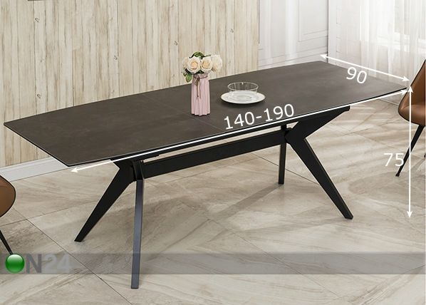 Удлиняющийся обеденный стол Tische 140-190x90 cm размеры