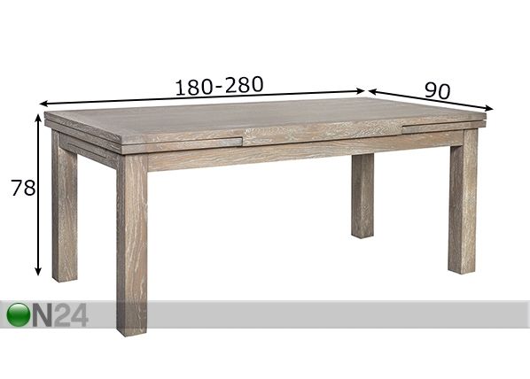 Удлиняющийся обеденный стол Watson размеры