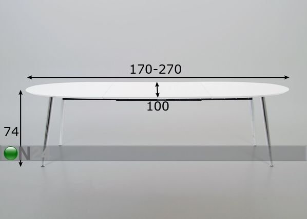 Удлиняющийся стол Element 100x170-270 см размеры
