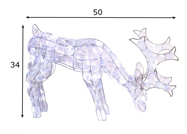 Уличная рождественская декорация Reindeer 34cm размеры