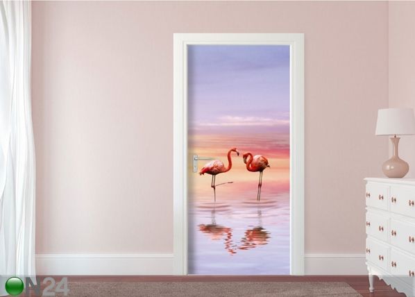 Флизелиновые фотообои Flamingos 90x202 см