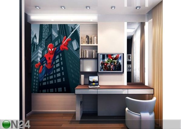Флизелиновые фотообои Spiderman's spider web 180x202 cm