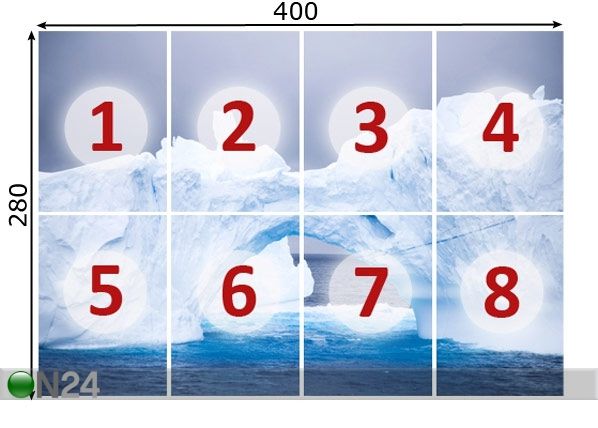 Фотообои Arc of ice 400x280 см размеры