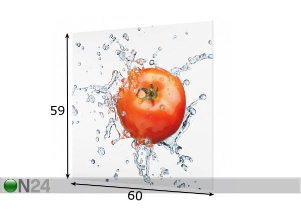Фотостекло для кухонного фартука Fresh Tomato 59x60 cm размеры