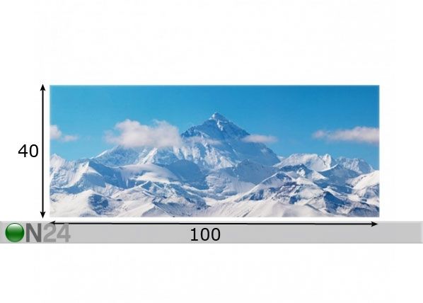 Фотостекло для кухонного фартука Mount Everest 40x100 cm размеры