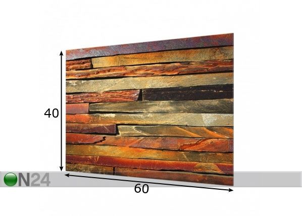 Фотостекло для кухонного фартука Stack of Planks 40x60 cm размеры