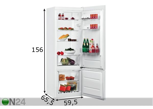 Холодильник комби Whirlpool размеры
