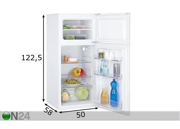 Холодильник Candy CCDS5122W размеры