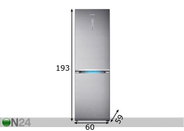 Холодильник Samsung RB33J8835SR/EF размеры