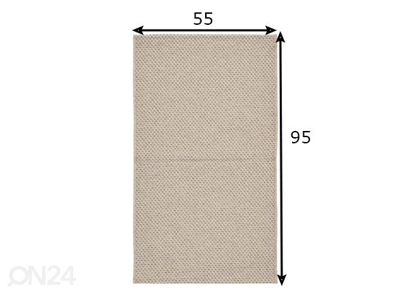 Шерстяной ковер 55x95 cm размеры