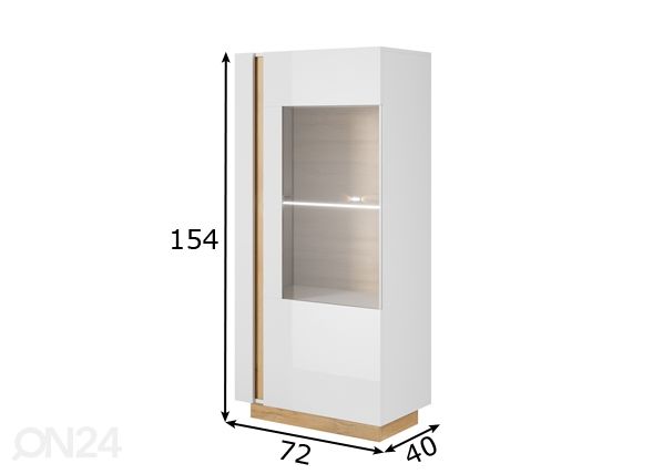 Шкаф-витрина 72 размеры