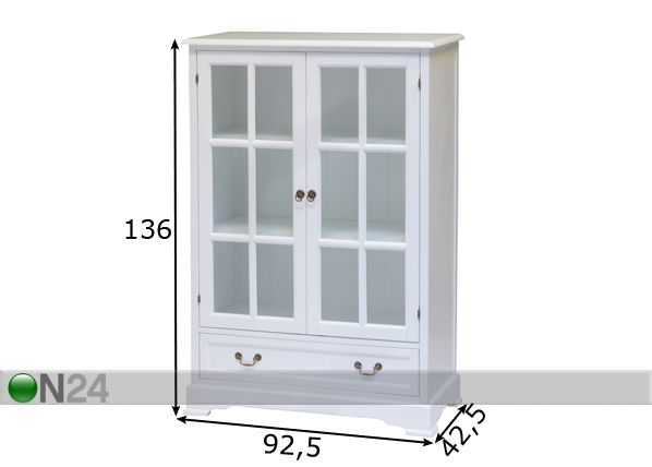 Шкаф-витрина Claudia размеры