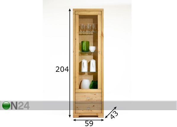 Шкаф-витрина Guldborg размеры