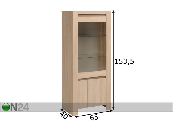 Шкаф-витрина Lana размеры