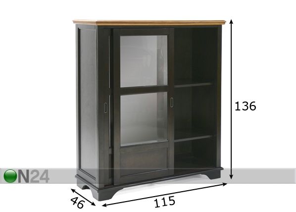 Шкаф-витрина Lenna размеры