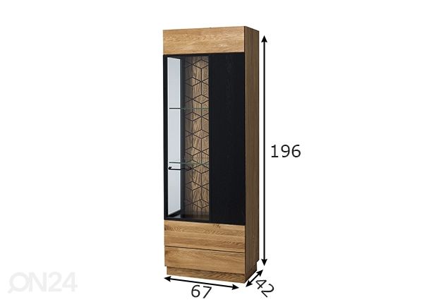Шкаф-витрина Mosaic размеры