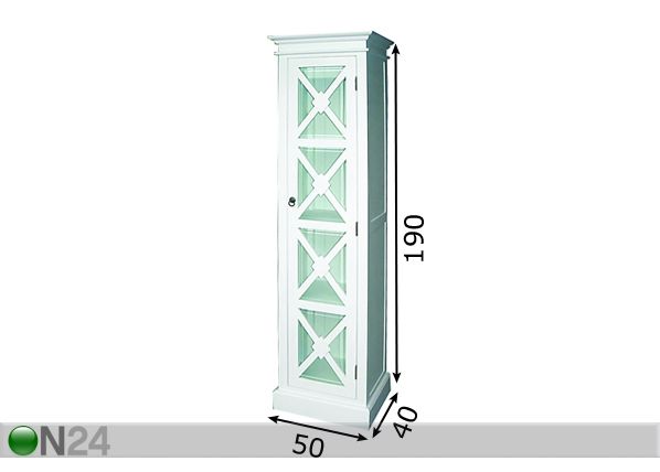 Шкаф-витрина Nordic размеры