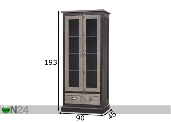 Шкаф-витрина Novella размеры