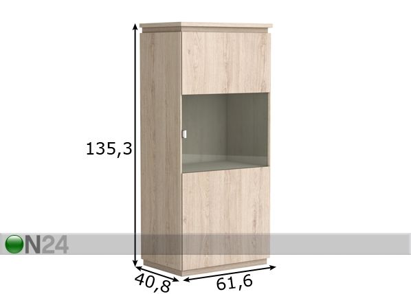 Шкаф-витрина Origin размеры