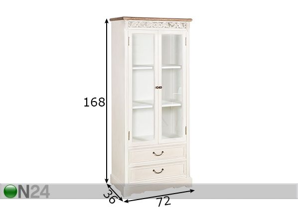 Шкаф-витрина Samira размеры