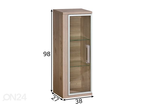 Шкаф-витрина V13 размеры