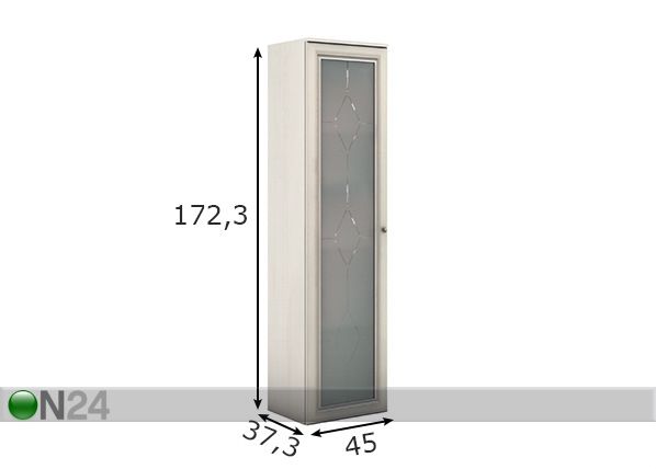 Шкаф-витрина Veneetsia размеры