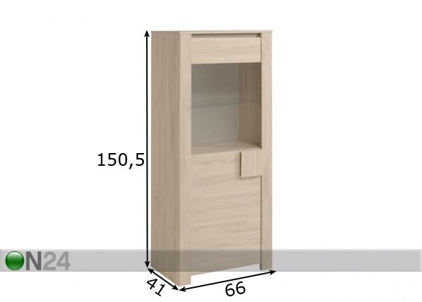 Шкаф-витрина Warren размеры