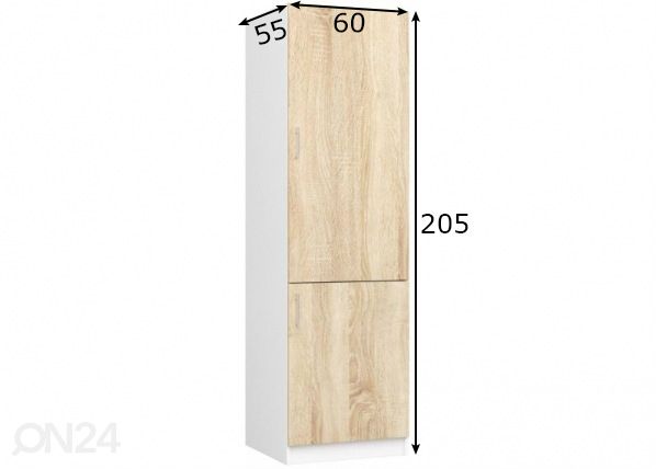 Шкаф для встраиваемого холодильника размеры