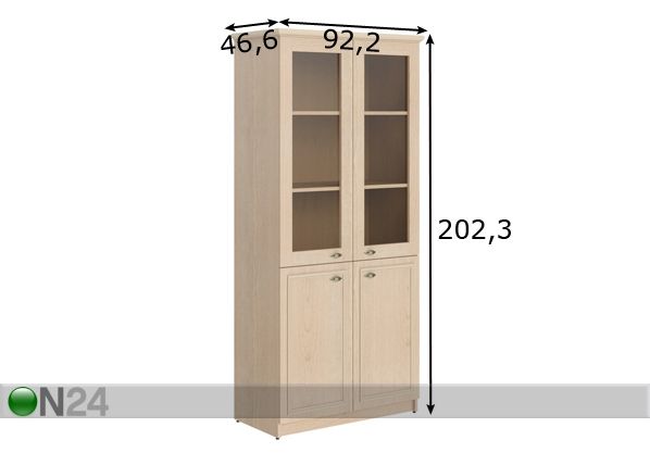 Шкаф для документов / шкаф-витрина Raut размеры