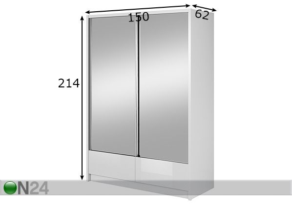 Шкаф-купе 150 cm размеры