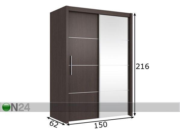 Шкаф-купе Inova 150cm размеры