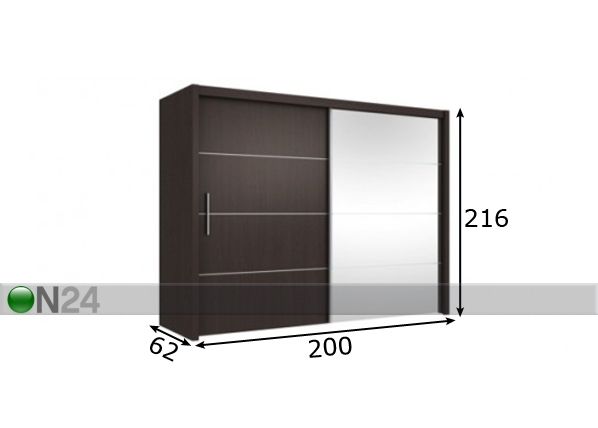 Шкаф-купе Inova 200cm размеры