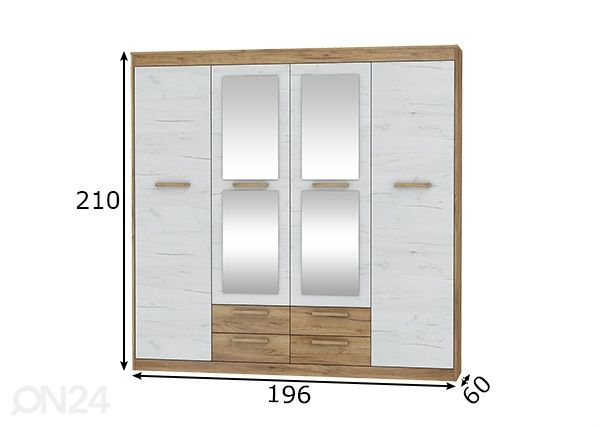 Шкаф платяной 196 cm размеры
