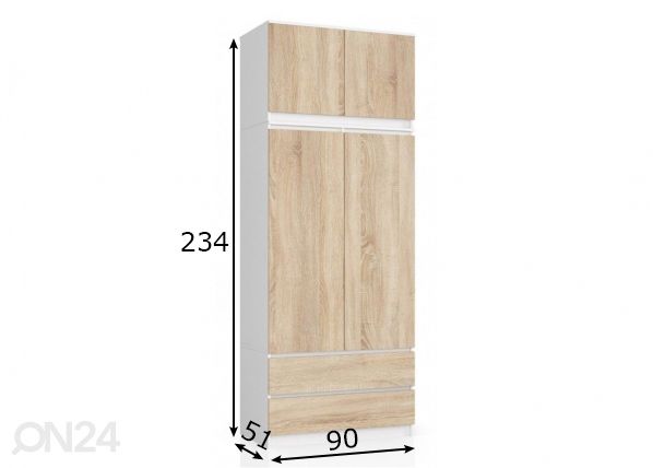 Шкаф платяной 90 cm размеры