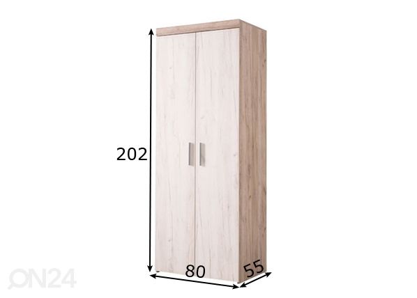 Шкаф платяной Arno размеры