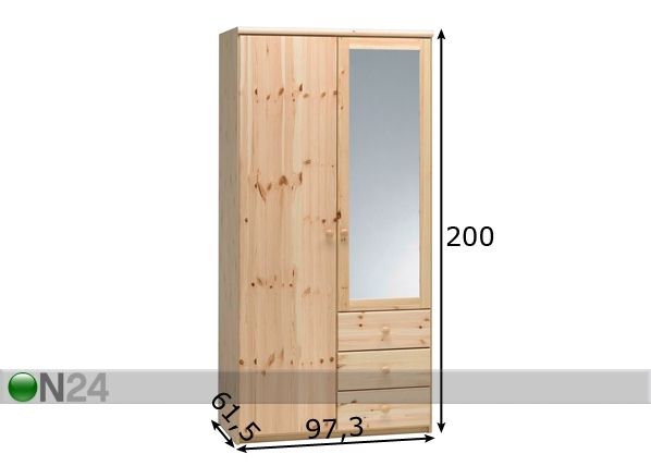 Шкаф платяной Axel 136 размеры