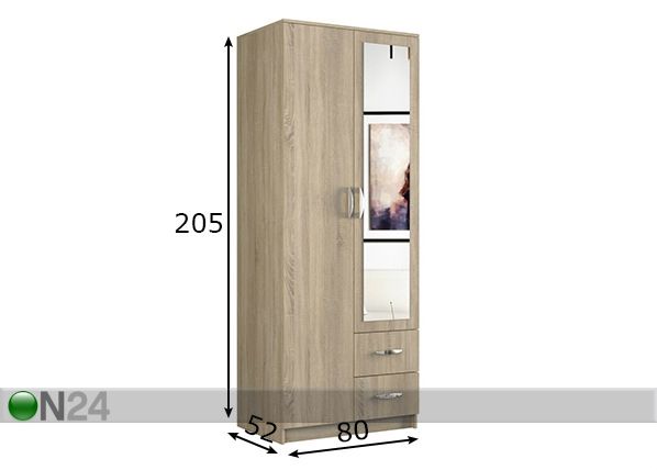 Шкаф платяной Domek 80 cm размеры