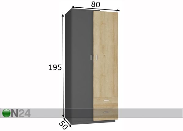 Шкаф платяной Etna размеры