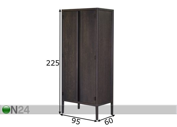 Шкаф платяной Kalev, антрацитово-серый размеры
