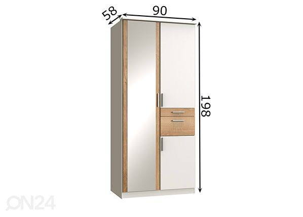 Шкаф платяной Koblenz 90 cm размеры