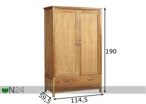 Шкаф платяной Orlean размеры