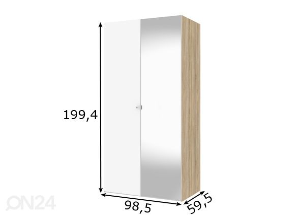 Шкаф платяной Save h200 cm размеры