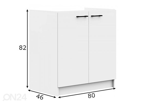 Шкаф под раковину 80 cm размеры