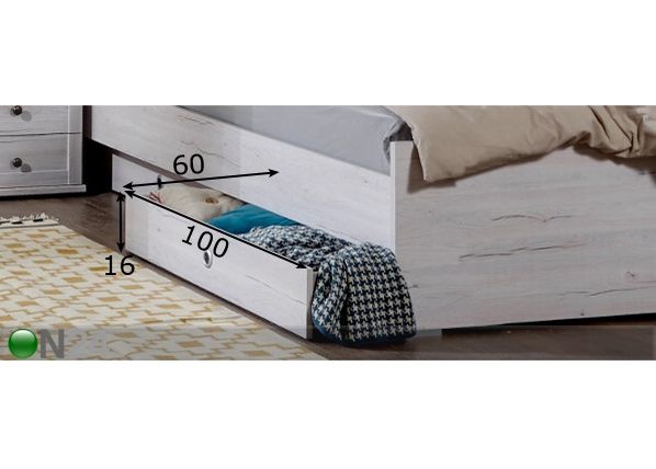 Ящики кроватные Filou, 2 шт размеры