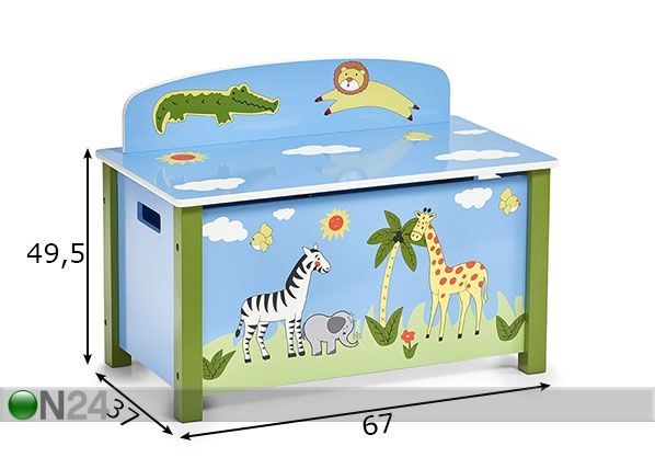 Ящик для игрушек Safari размеры