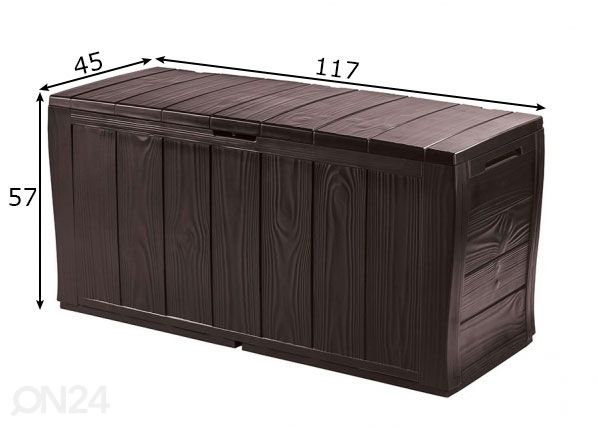 Ящик для хранения Keter Sherwood, коричневый размеры