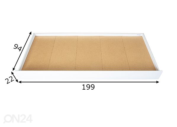 Ящик кроватный Umea, 200 cm размеры