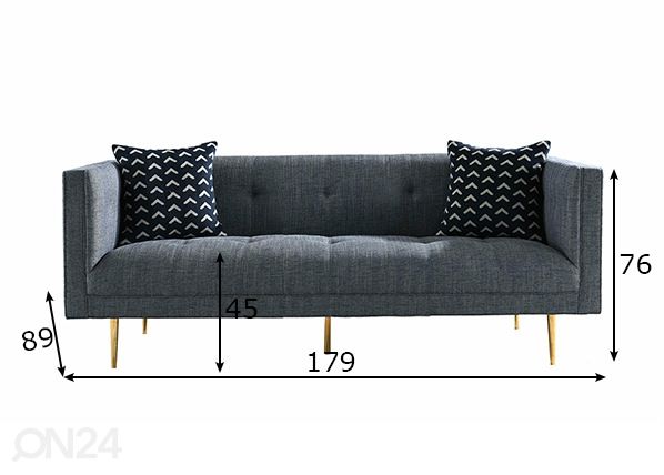 2-местный диван Sofa размеры